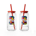 Atelier Sportif Official FIFA World Cup Trophy Set of 2 Glass Sippers with Lid and Straw