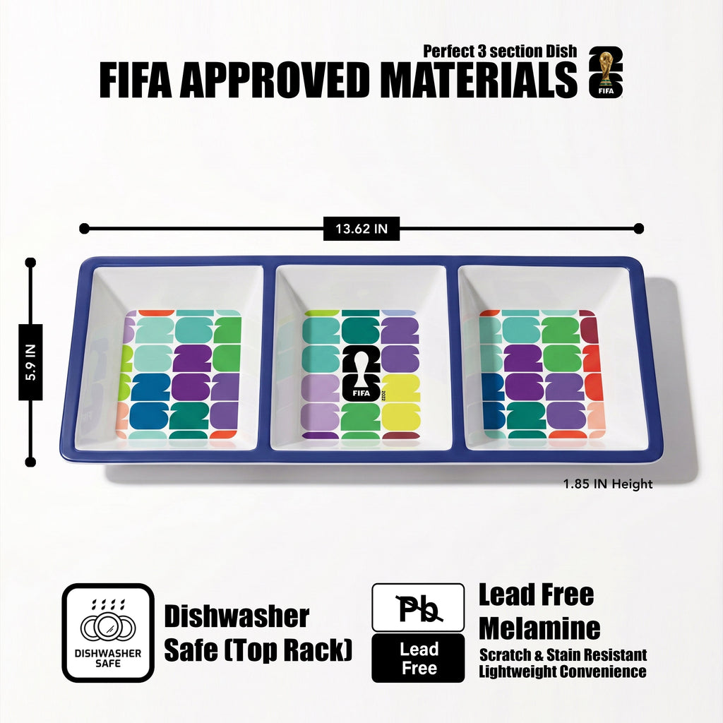 Atelier Sportif Official FIFA 2026 Melamine 3 Section Dish