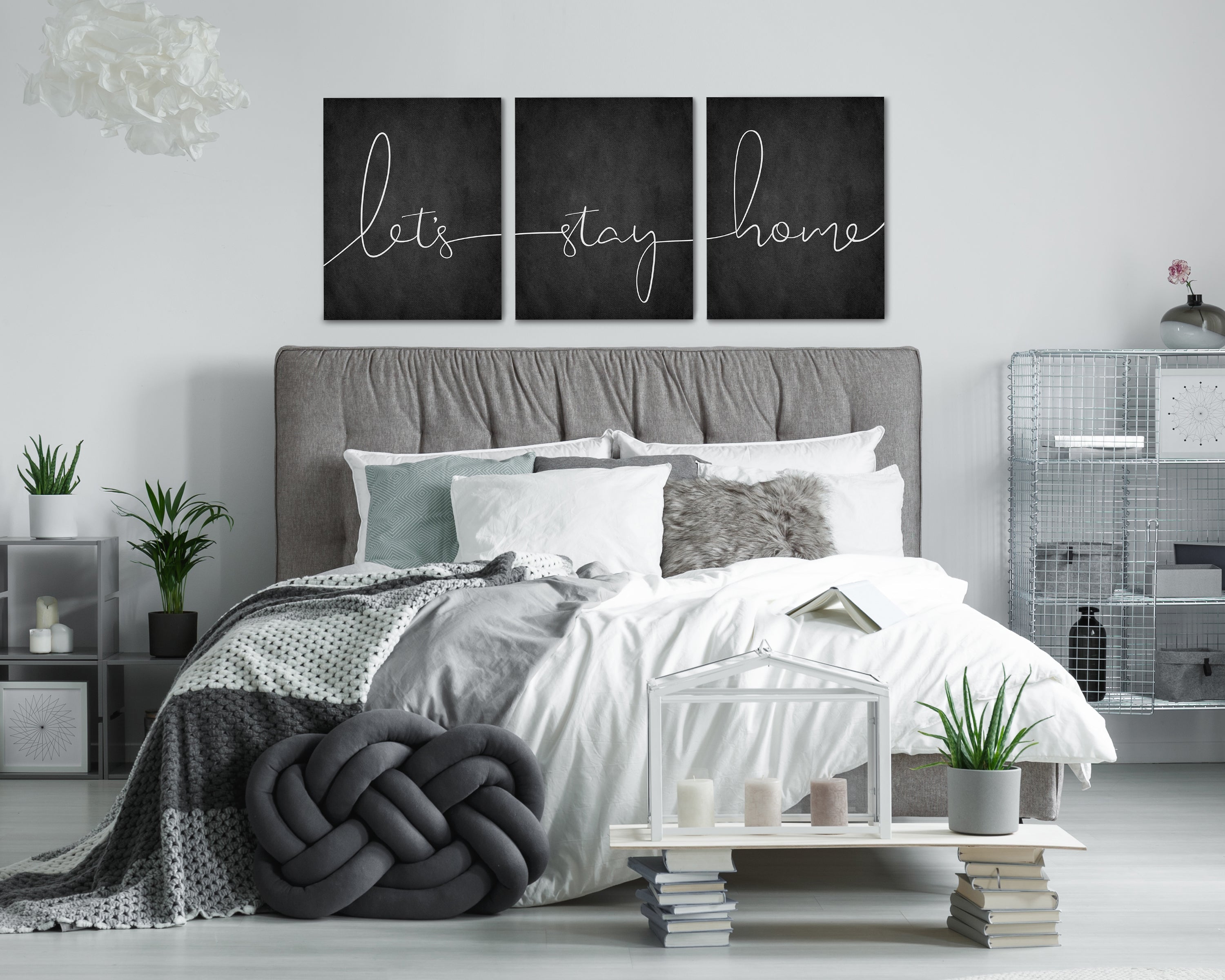 Let's Stay Home Canvas Set - Home Decor Wall Art